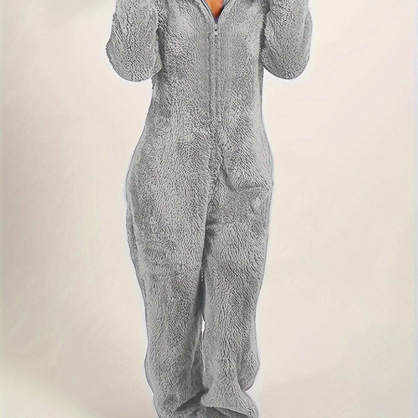 Kelsie-Plush Fleece Pyjama Jumpsuit -