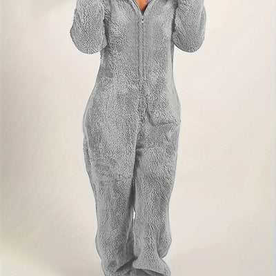 Kelsie-Plush Fleece Pyjama Jumpsuit -