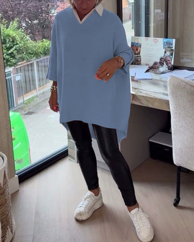 Verity™- V neck Jumper With Button Cuffs