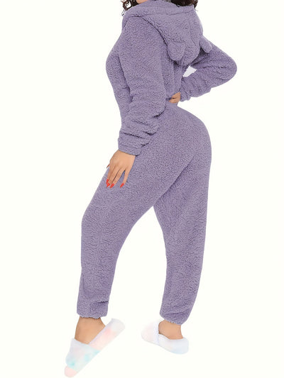 Kelsie-Plush Fleece Pyjama Jumpsuit -