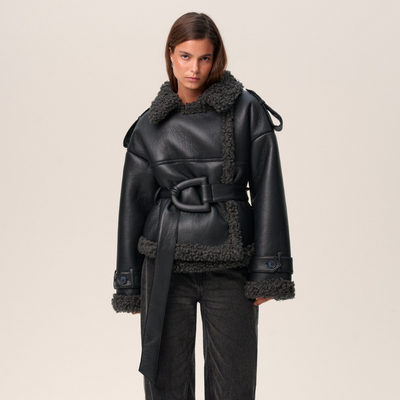 Clara | Belted Shearling Coat