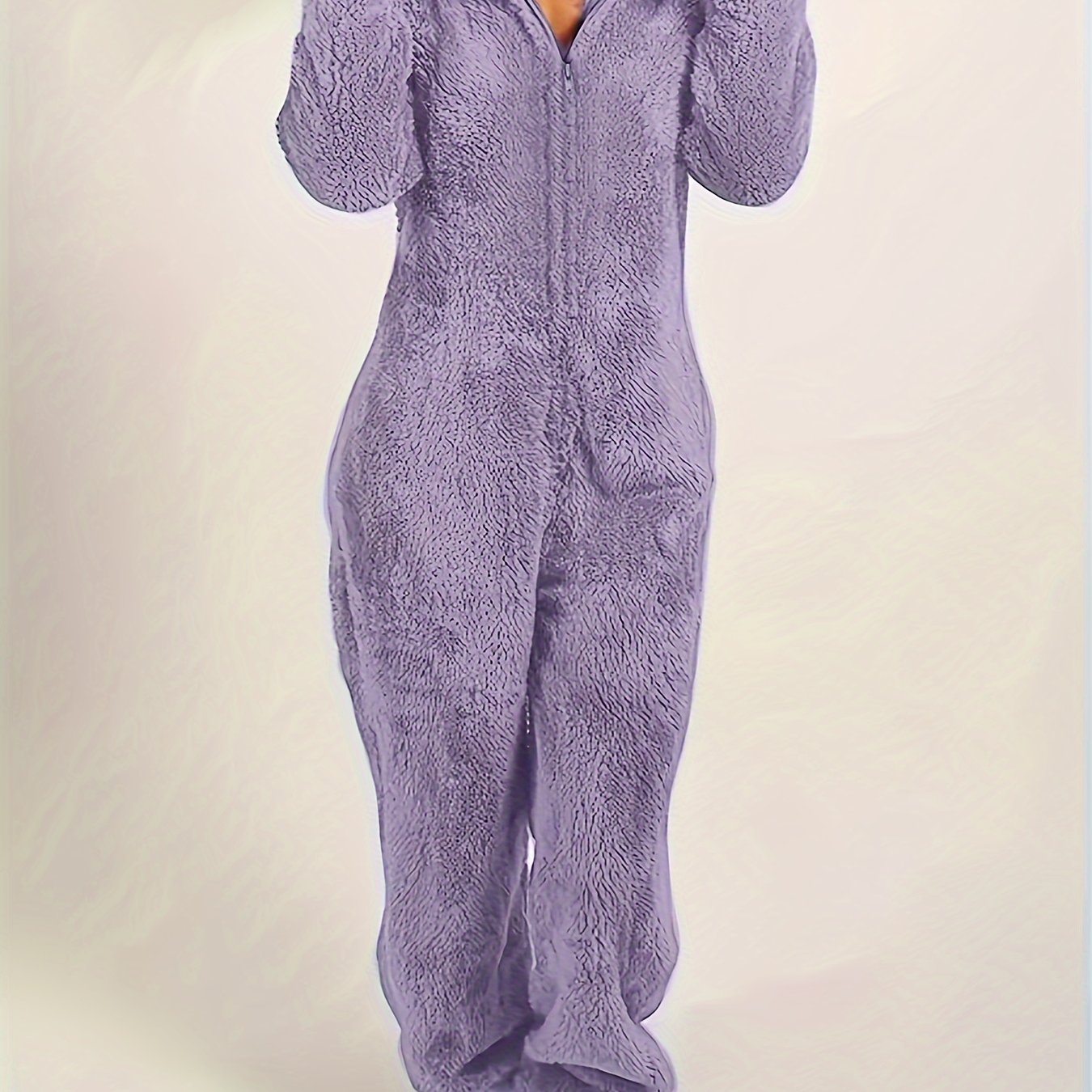 Kelsie-Plush Fleece Pyjama Jumpsuit -