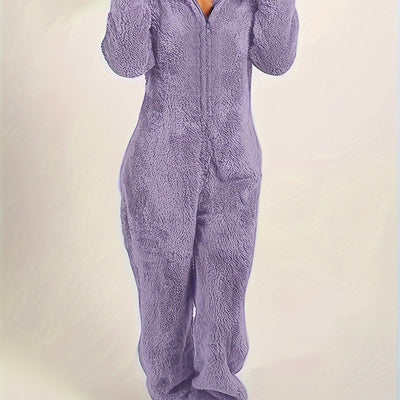 Kelsie-Plush Fleece Pyjama Jumpsuit -