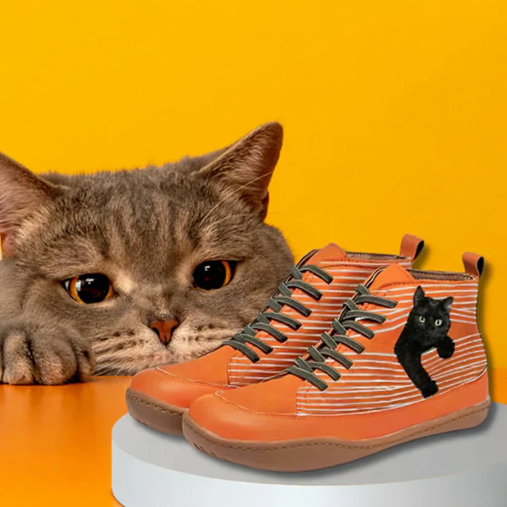 Tilly | Leather Ankle Boots for Cat Lovers