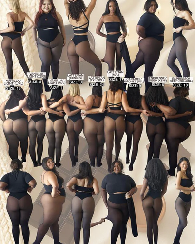 New Compression Band Model One-Seam Translucent Fleece Lined Tights