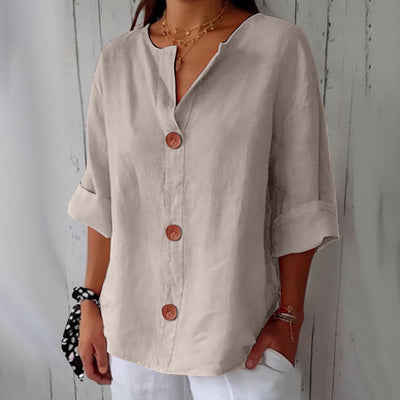 Clara™ | Coastal Linen Blouse