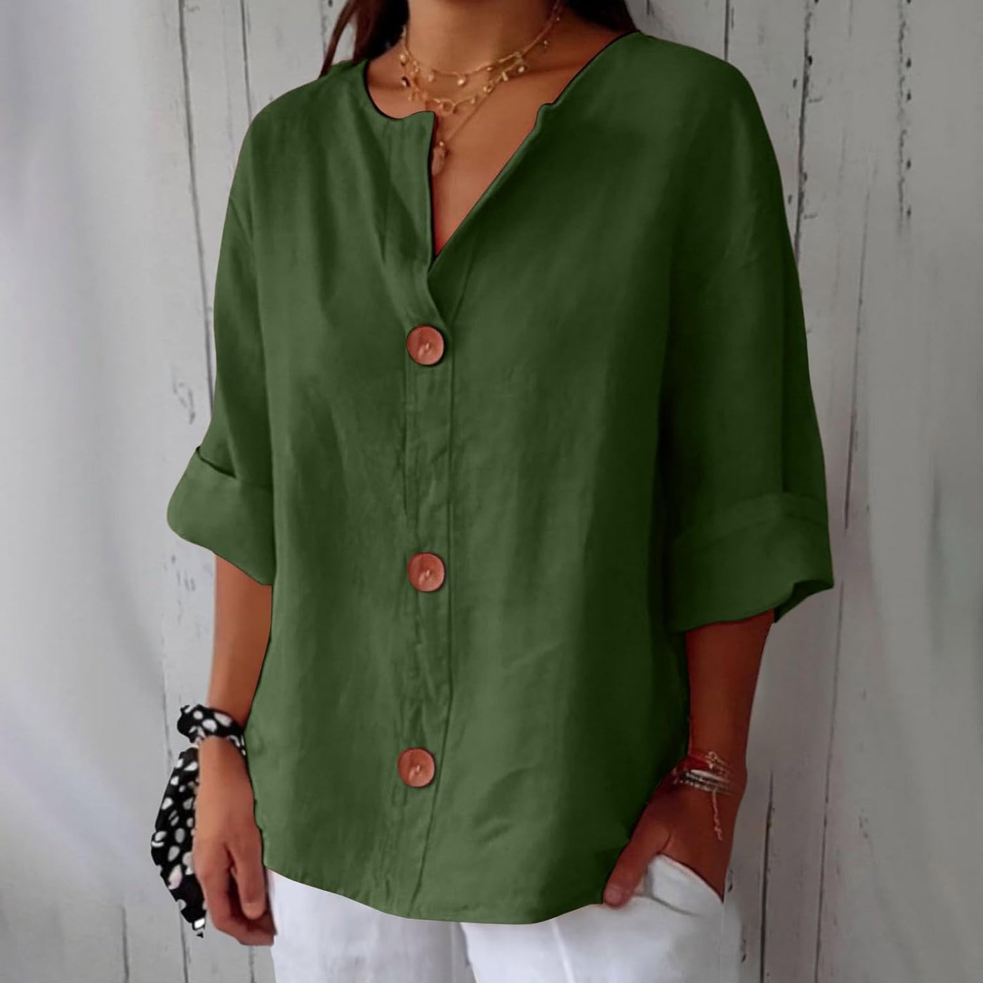 Clara™ | Coastal Linen Blouse