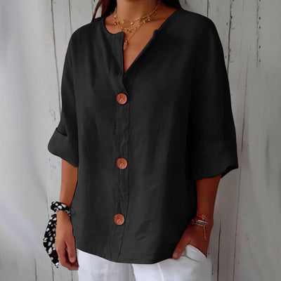 Clara™ | Coastal Linen Blouse