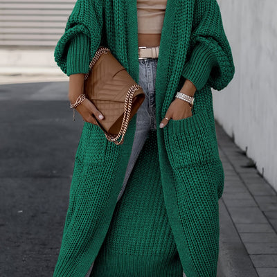 Layla™ -  Elegant Deep V-Neck Long Sleeve Cardigan