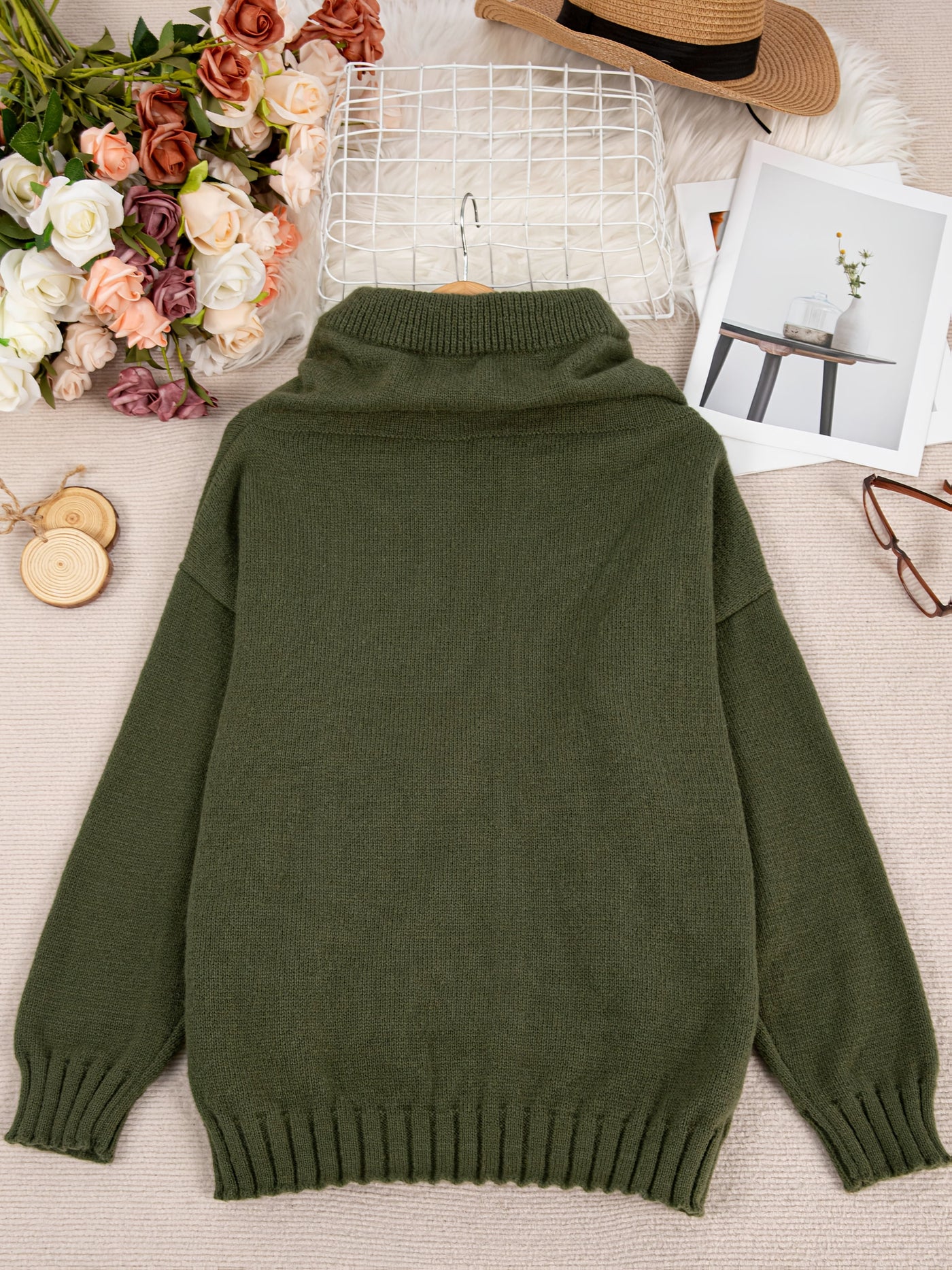 Zelina - Long Sleeve Sweater With Pocket