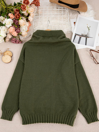 Zelina - Long Sleeve Sweater With Pocket