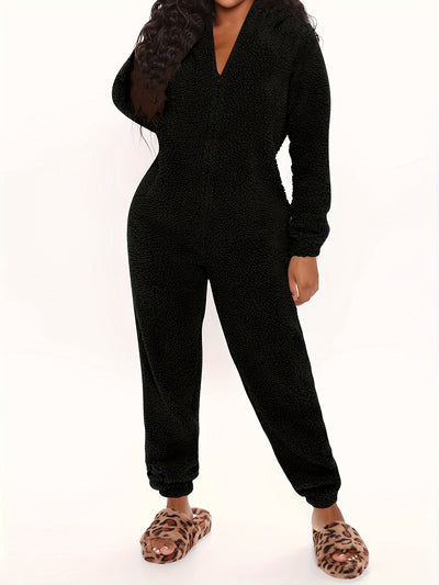 Kelsie-Plush Fleece Pyjama Jumpsuit -