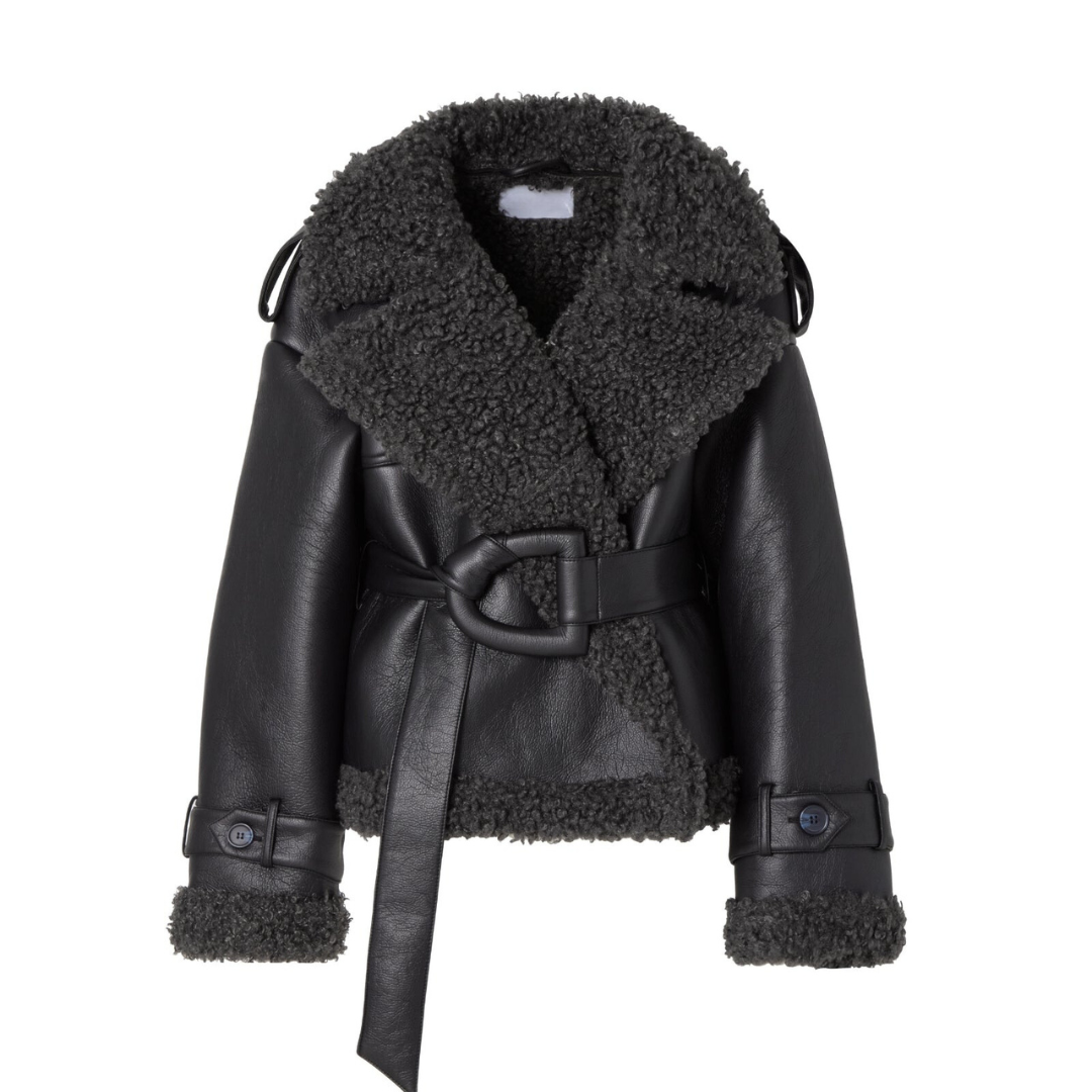 Clara | Belted Shearling Coat