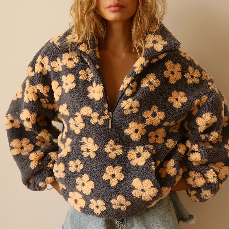 Fleur™ | Floral Fleece Sweater