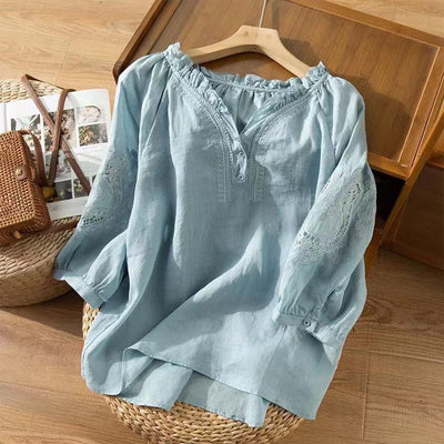 TALIA™ LINEN BLOUSE