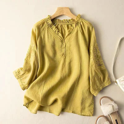 TALIA™ LINEN BLOUSE