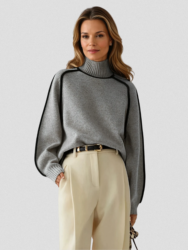 Louise | Contrast Trim Sweater