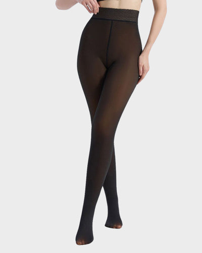 Margot – Semi-Transparent Fleece-Lined Tights