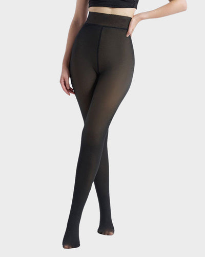 Margot – Semi-Transparent Fleece-Lined Tights