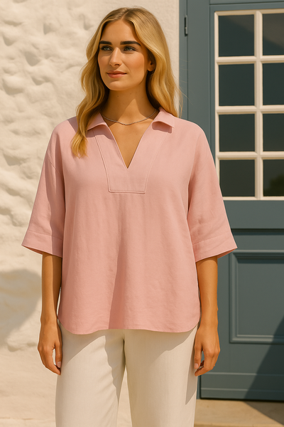 Surya | Elegant Linen Blouse