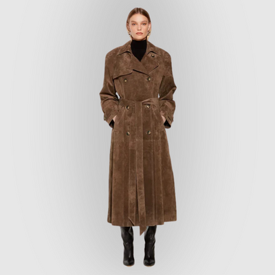 Georgia | Faux Suede Trenchcoat