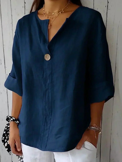 SASHA – RELAXED V-NECK BLOUSE