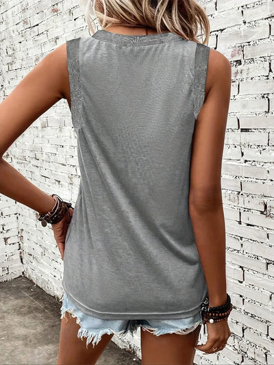 Jezzy - Breathable V-Neck And Sleeveless Top
